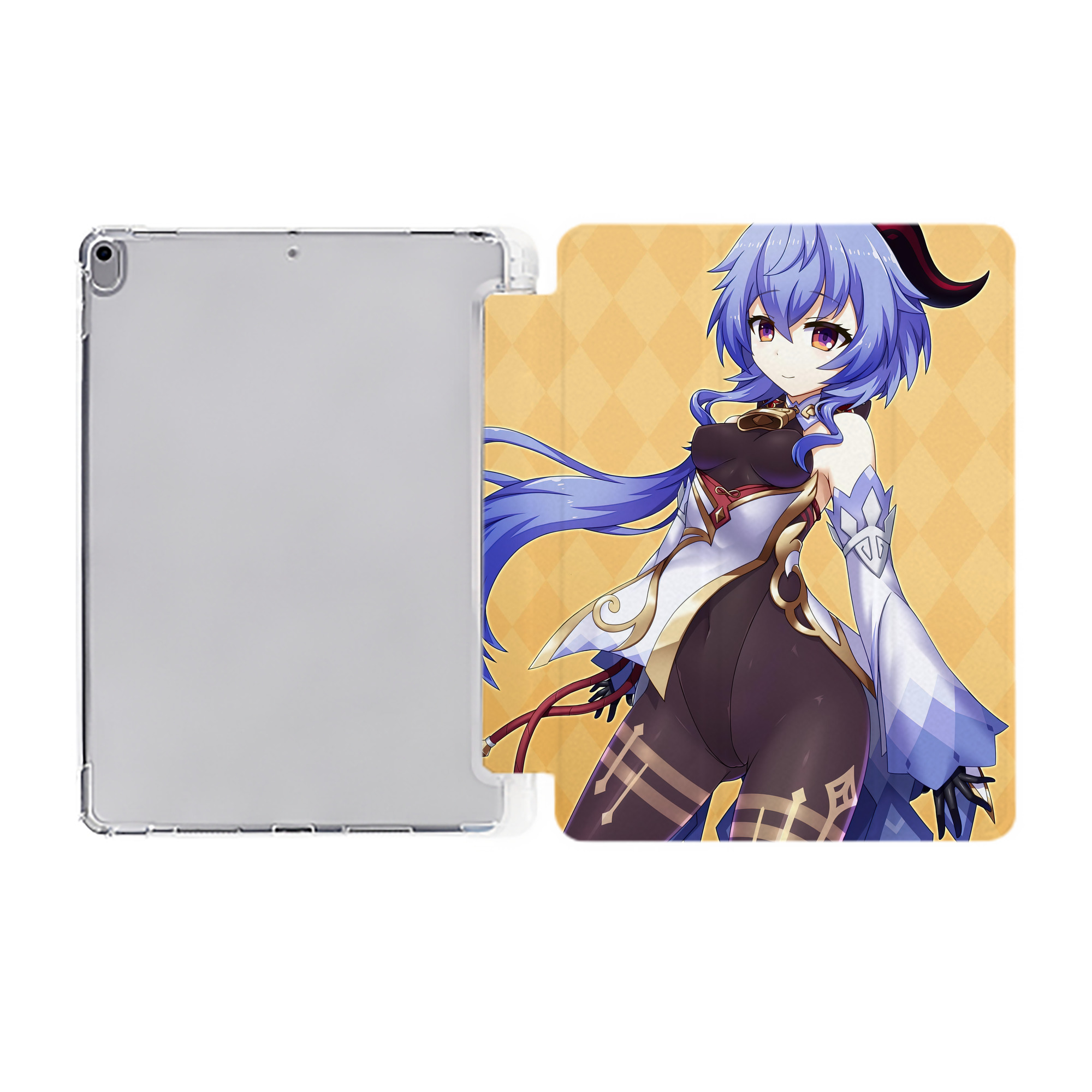 げんし神 genshin IPad ケース ペン収納付き 三つ折りスタンド PUレザー×シリコン 対応機種9.5/10.5/10.9インチ